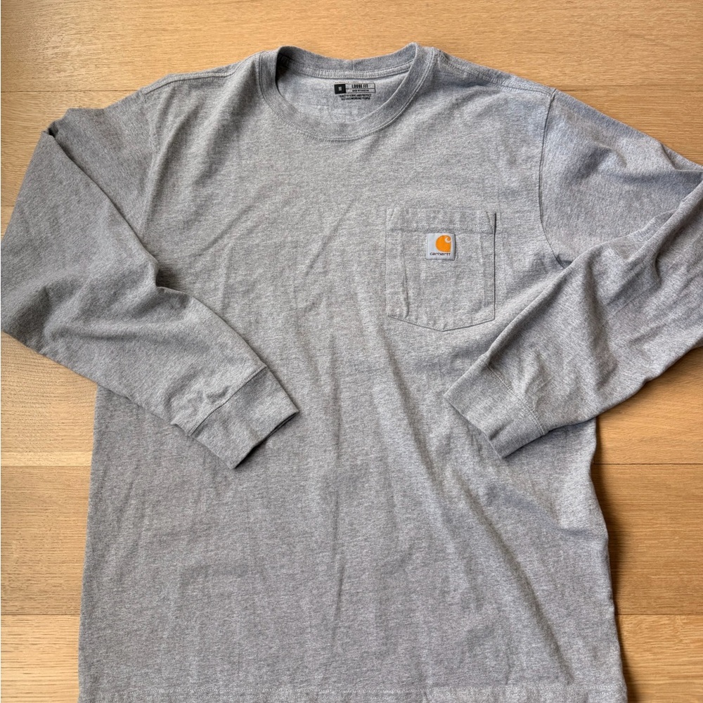 Carhartt Heather Gray Long Sleeve Men's Tee